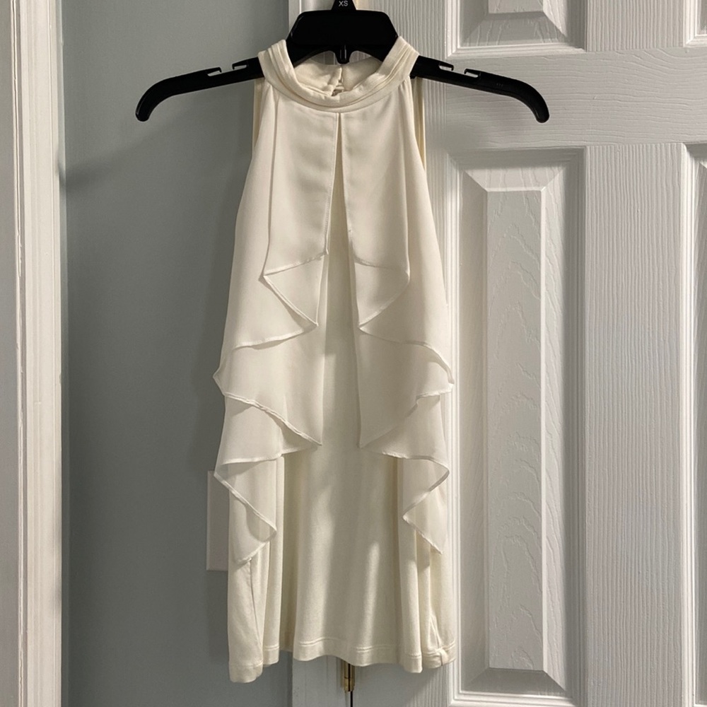 White high neck top